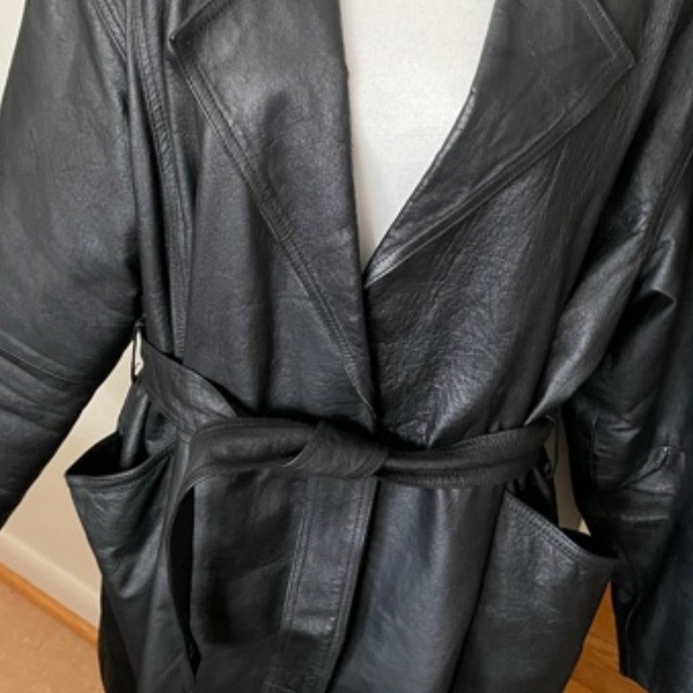 BLACK LEATHER JACKET VINTAGE WOMENS DIRECT ACTION LADIES WINTER WEAR